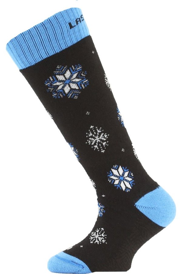 Černo-modré dětské lyžařské ponožky Lasting - velikost 29-33 EU