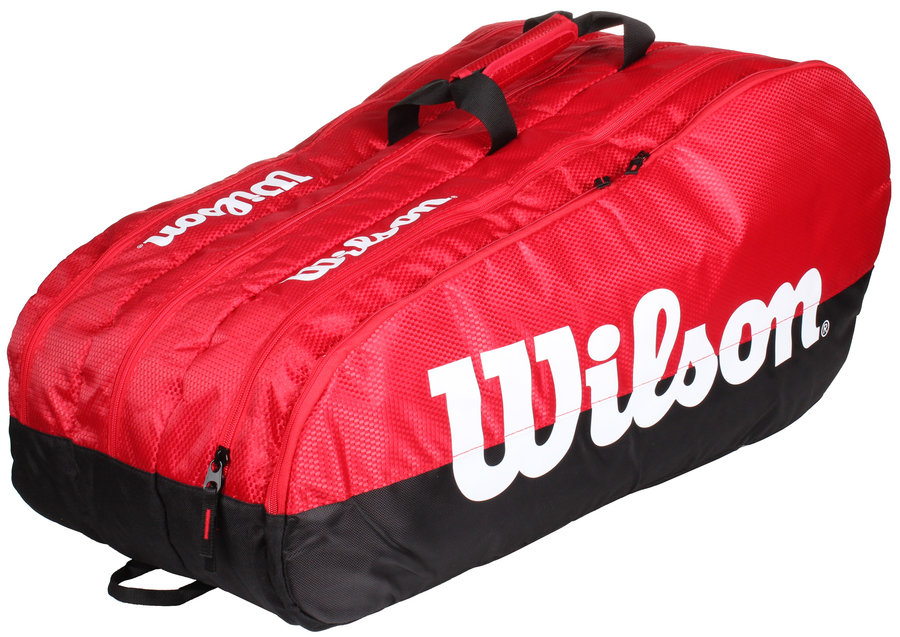 Černo-červená tenisová taška Wilson