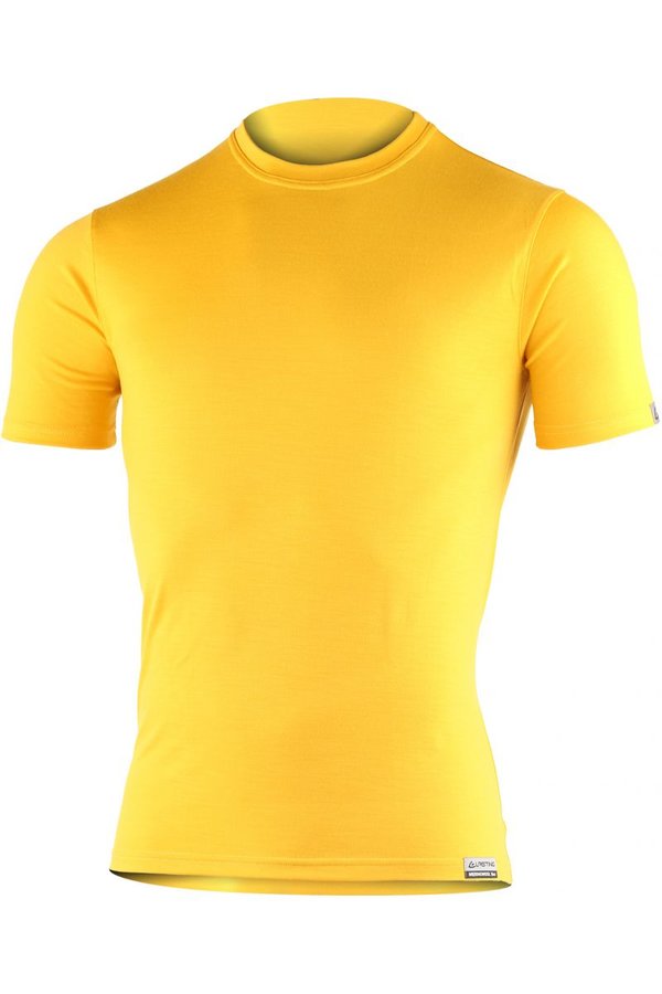 Žluté pánské tričko s krátkým rukávem Lasting - velikost L