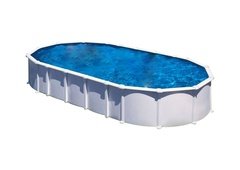 Nadzemní oválný bazén GRE - délka 610 cm, šířka 375 cm a výška 132 cm