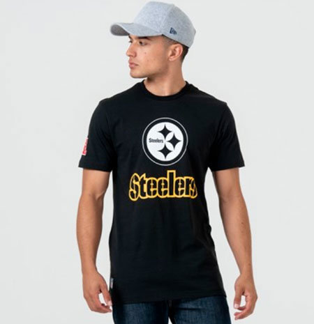 Černé pánské tričko s krátkým rukávem "Pittsburgh Steelers", New Era - velikost XL