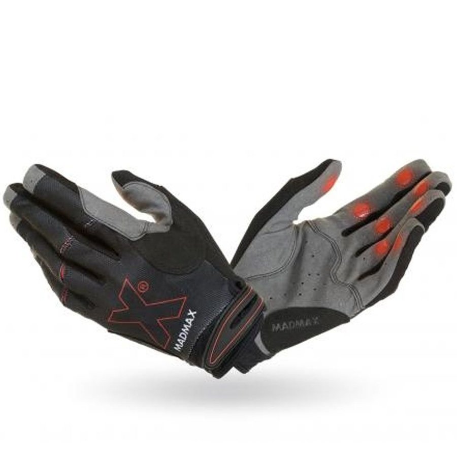 Černo-šedé fitness rukavice Mad Max