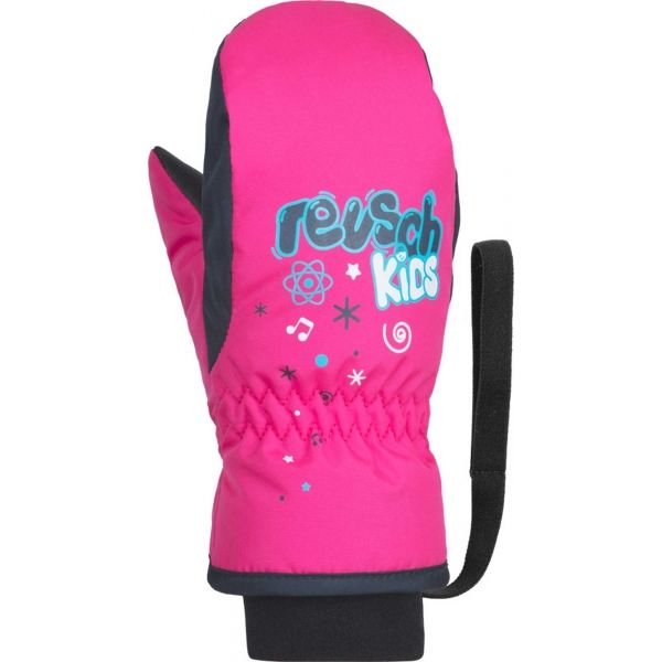 Růžové dívčí lyžařské rukavice Reusch