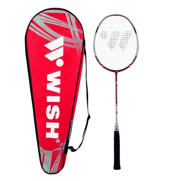 Červeno-šedá raketa na badminton 925 Air Flex, Wish - délka 66,5 cm