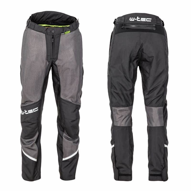 Černo-šedé pánské motorkářské kalhoty Alquizar, W-TEC