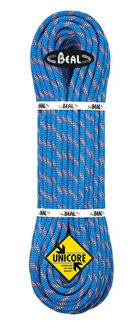 Modré horolezecké lano Beal - průměr 9,7 mm a délka 80 m
