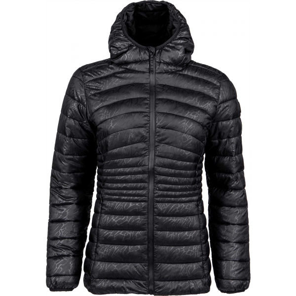 Černá zimní dámská bunda s kapucí Lotto