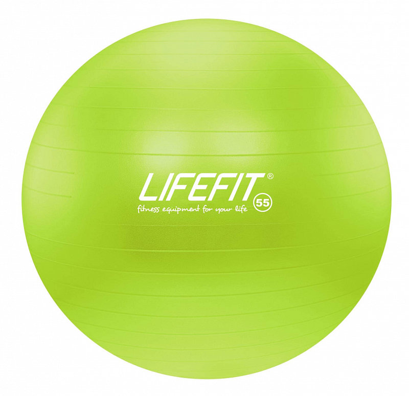 Zelený gymnastický míč ANTI-BURST, Lifefit - průměr 55  cm