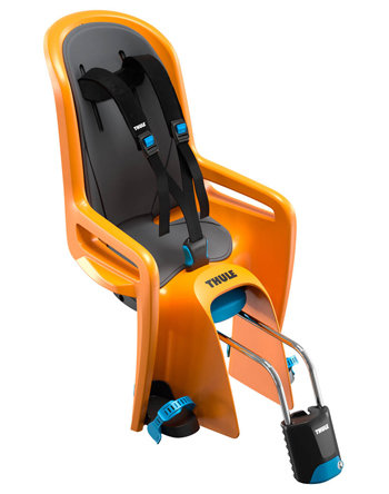 Oranžová dětská sedačka na kolo zadní umístění Thule - nosnost 22 kg