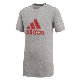 Šedé dětské tričko s krátkým rukávem Adidas - velikost 128