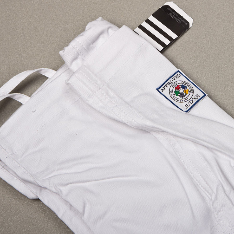 Bílé kalhoty na judo Adidas - velikost 200