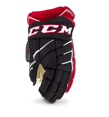 Bílo-černé hokejové rukavice - junior CCM