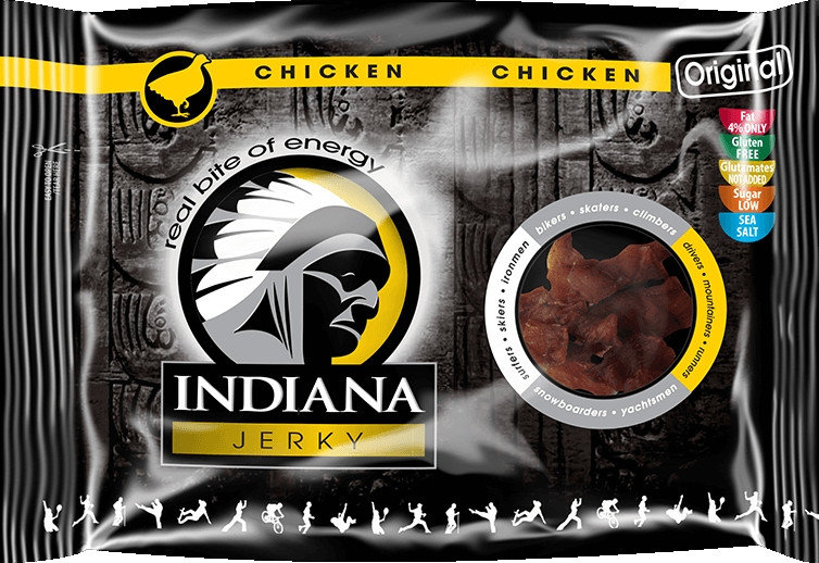 Sušené kuřecí maso - Sušené maso Indiana Jerky Kuřecí Original 100 g