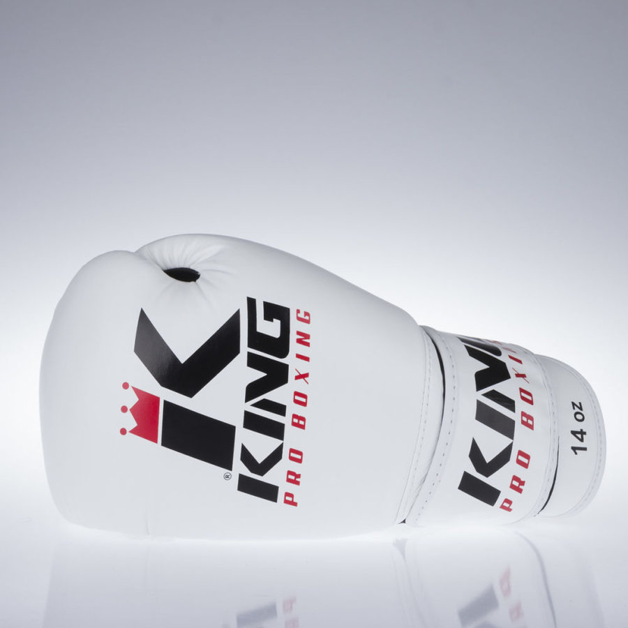 Bílé boxerské rukavice King - velikost 12 oz