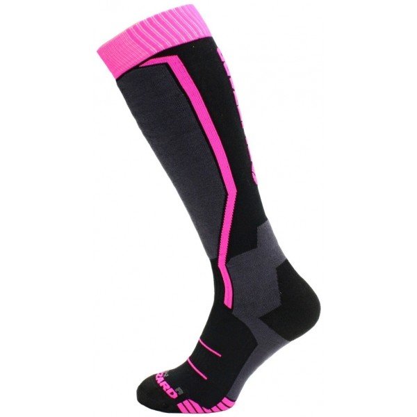 Černo-růžové dívčí lyžařské ponožky Blizzard