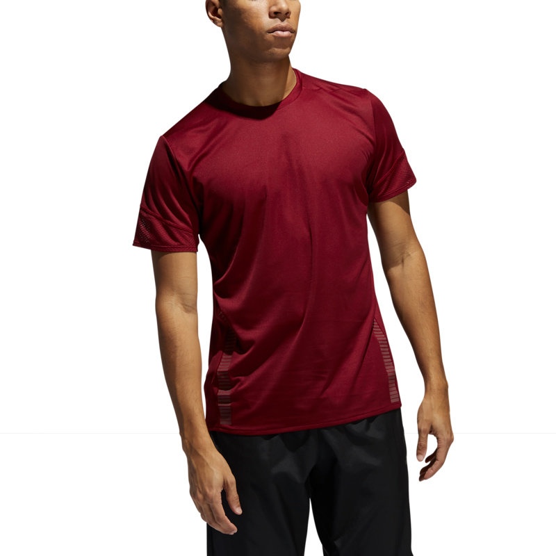 Červené pánské tričko s krátkým rukávem Adidas - velikost XL
