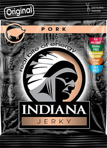 Sušené vepřové maso - Sušené maso Indiana Jerky Vepřové Original 25g