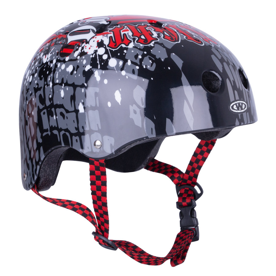 Černo-červená cyklistická helma Scully, Worker