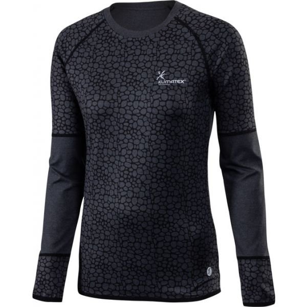 Černo-šedé dámské běžecké tričko Klimatex - velikost XS