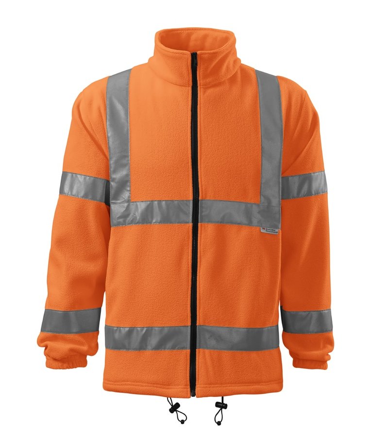 Oranžová fleecová reflexní bunda Adler - velikost 3XL