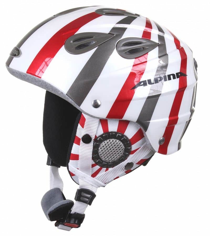 Bílá dětská lyžařská helma Alpina - velikost 54-57 cm