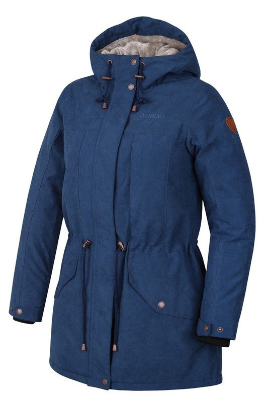 Modrá zimní dámská bunda s kapucí Hannah - velikost S
