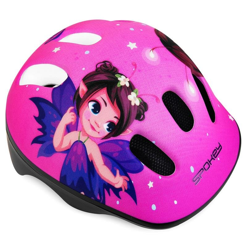 Růžová dětská cyklistická helma Spokey - velikost 44-48 cm