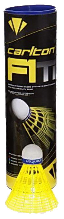 Žlutý plastový badmintonový míček Carlton - 6 ks