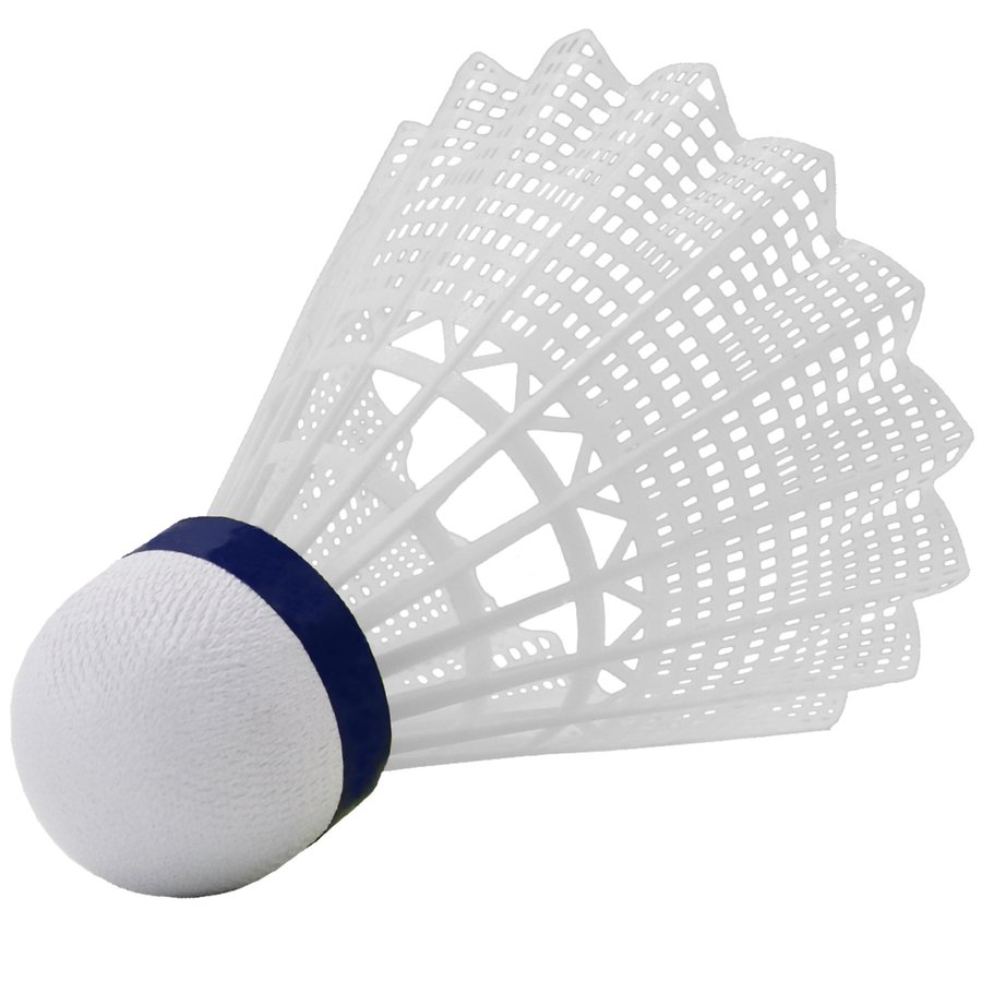Bílý plastový badmintonový míček Wish - 6 ks
