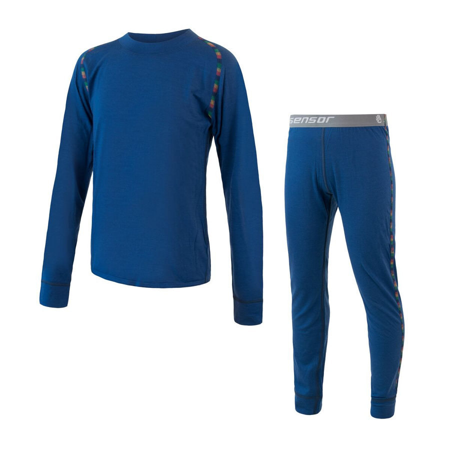 Modré dětské chlapecké nebo dívčí funkční tričko s dlouhým rukávem Sensor - velikost 90