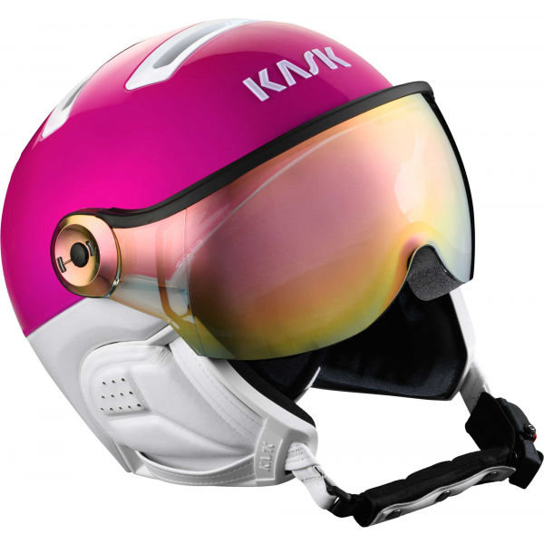 Bílo-růžová dámská lyžařská helma Kask - velikost 58 cm