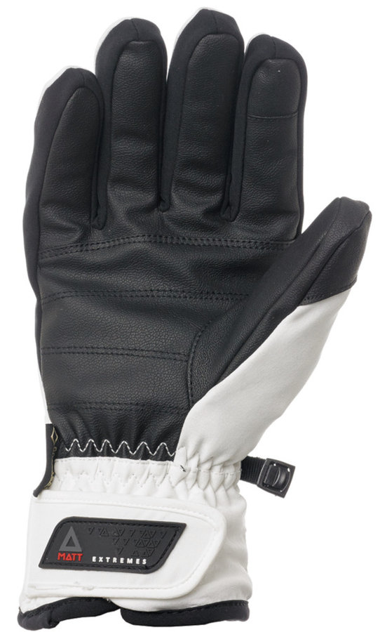 Bílo-černé dámské lyžařské rukavice Matt