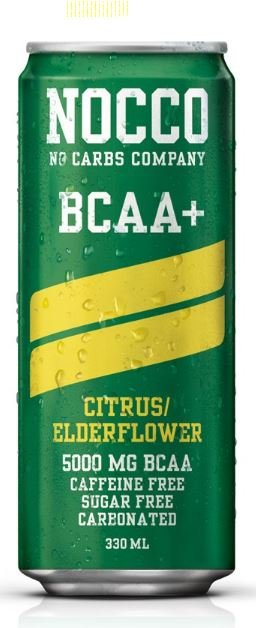 BCAA Nocco "citrón" a "bezový květ" - objem 330 ml