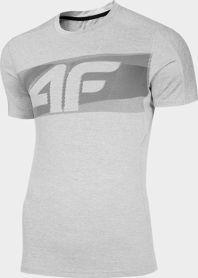 Šedé pánské funkční tričko s krátkým rukávem 4F
