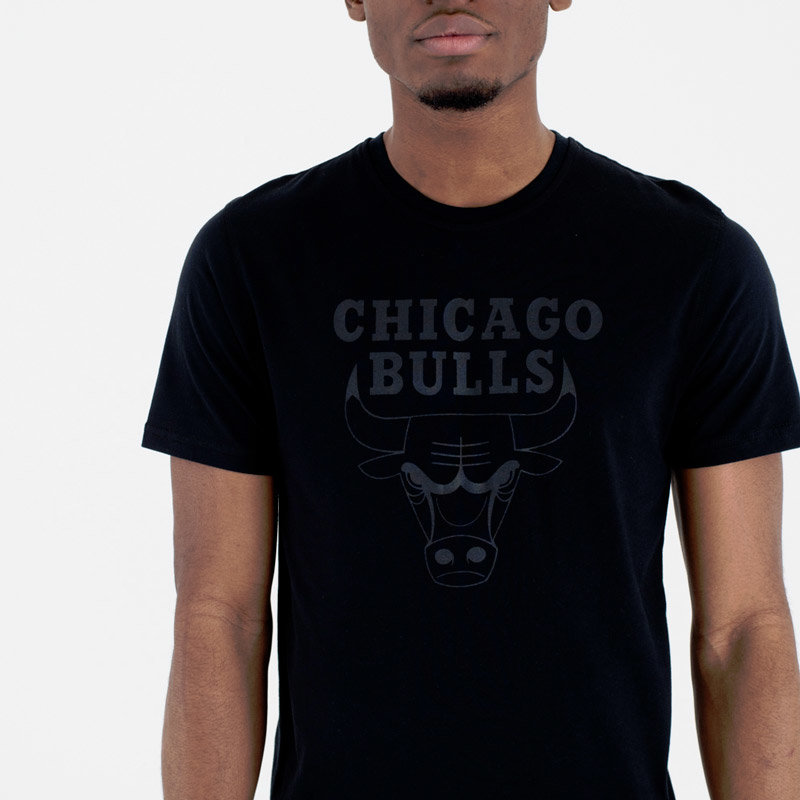 Černé pánské tričko s krátkým rukávem &amp;quot;Chicago Bulls&amp;quot;, New Era - velikost L