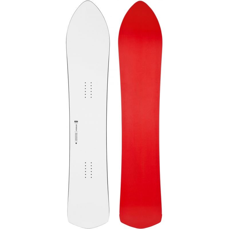 Bílý snowboard bez vázání Korua - délka 156 cm