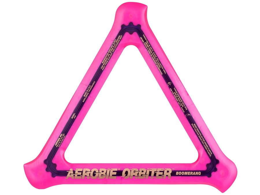 Fialový polykarbonátový bumerang Orbiter, Aerobie