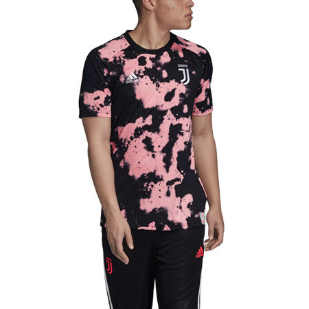 Černo-růžové pánské tričko s krátkým rukávem "Juventus FC", Adidas - velikost XL