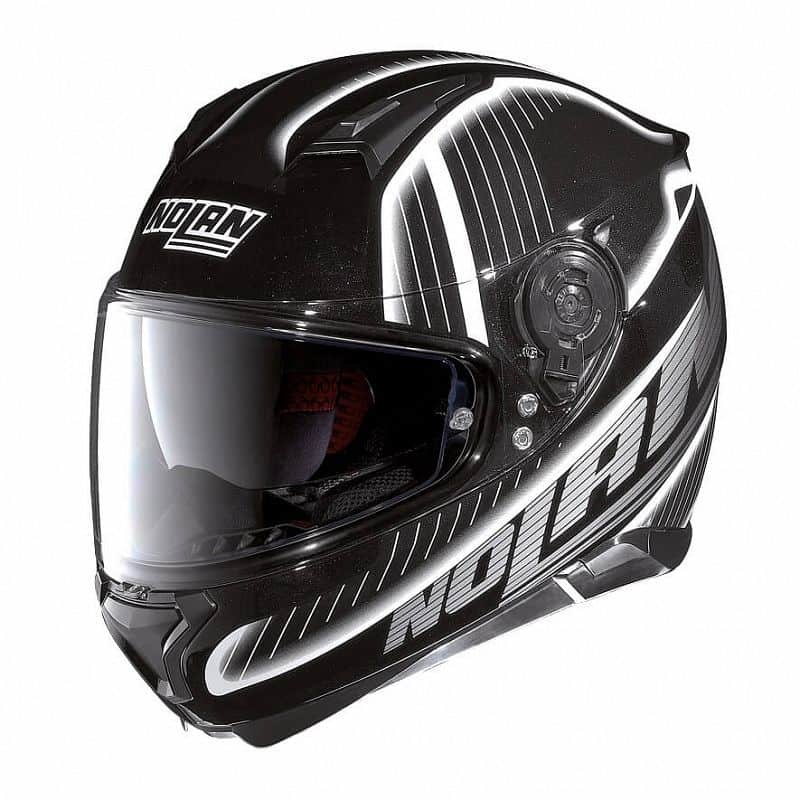 Bílo-černá helma na motorku Nolan - velikost 53-54 cm