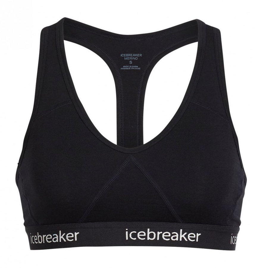 Podprsenka - Podprsenka Icebreaker Women's Sprite Racerback Bra Velikost podprsenky: L / Barva: černá