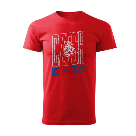 Červené pánské tričko s krátkým rukávem "Česká reprezentace", CCM - velikost M