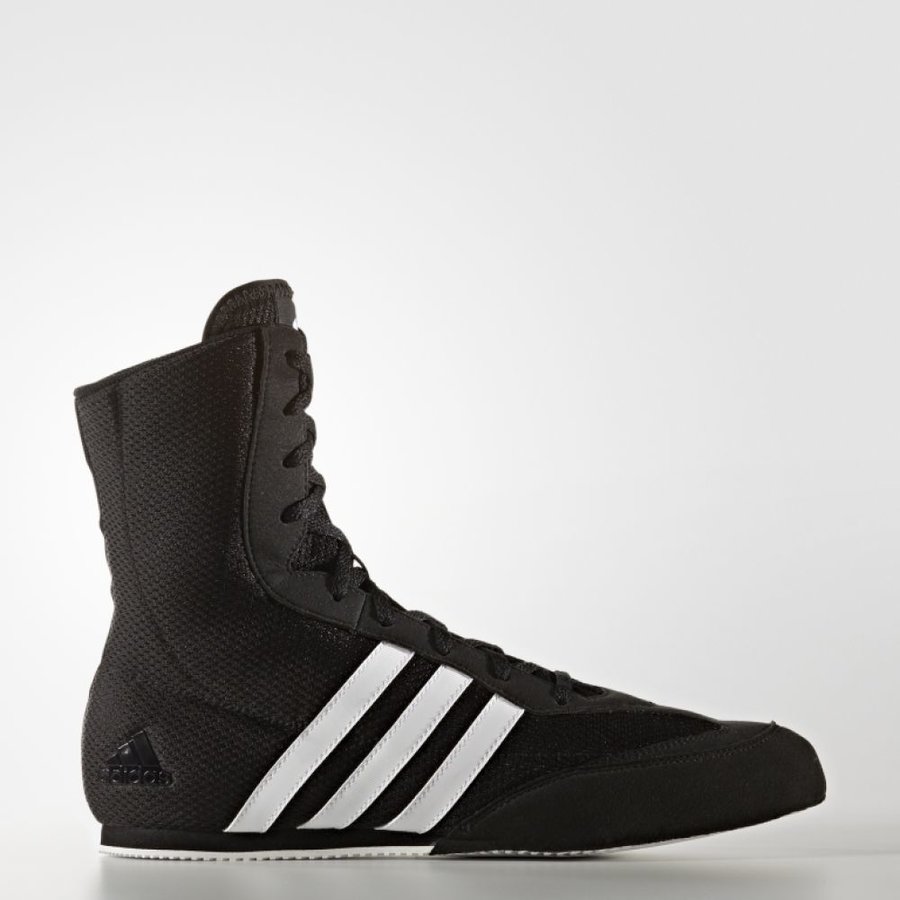 Černo-šedé boxerské boty Box Hog 2, Adidas - velikost 45 EU