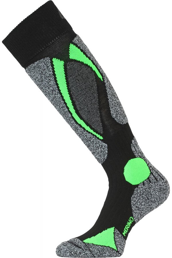 Černo-zelené pánské lyžařské ponožky Lasting - velikost 42-45 EU