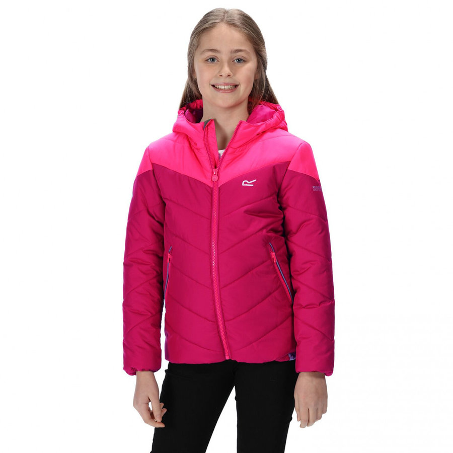 Růžová zimní dívčí bunda s kapucí Regatta