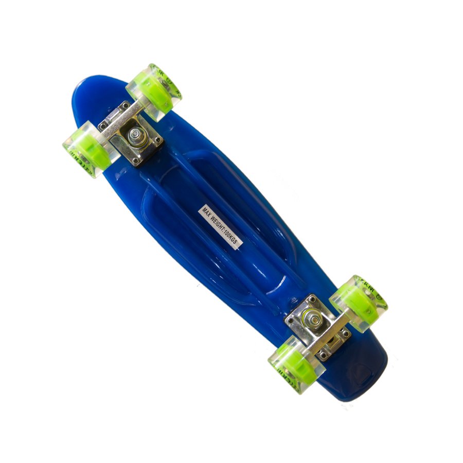 Skateboard - Plastik Penny Board MASTER 22&amp;quot; se svítícími kolečky - modrý