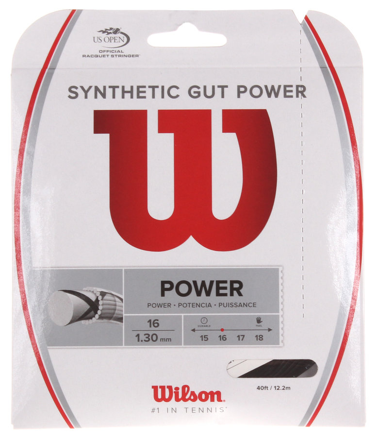 Tenisový výplet Synthetic Gut Power, Wilson - průměr 1,3 mm a délka 12 m