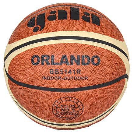 Hnědo-žlutý basketbalový míč Orlando, Gala