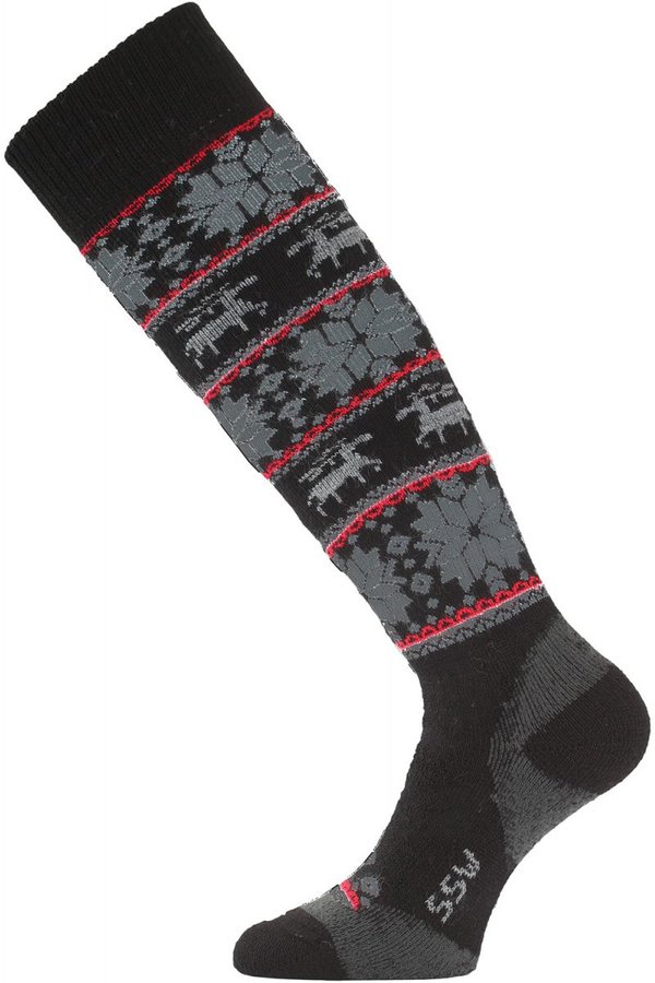 Černé pánské lyžařské ponožky Lasting - velikost 34-37 EU