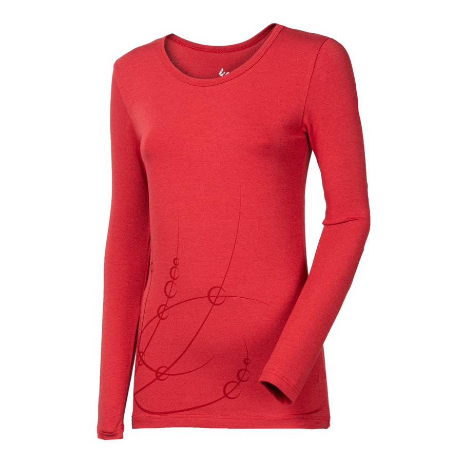 Červené dámské funkční tričko s dlouhým rukávem Progress - velikost L