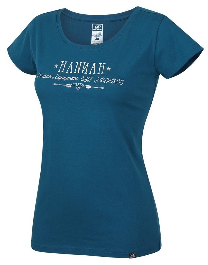 Modré dámské tričko s krátkým rukávem Hannah - velikost 34